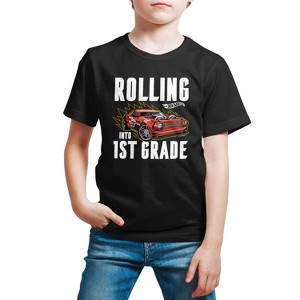 Boys' - Hot Wheels - Rolling Into 1st Grade Short Sleeve Graphic T-Shirt - 1 of 4