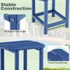Tangkula 2 PCS 18" Patio Side Table Weather Resistant Adirondack Table Outdoor Chairside End Tables Waterproof HDPE Navy - 3 of 4