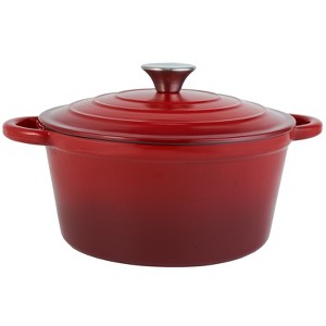 Dexmalle 4.5 Quart Red Enameled Dutch Oven Pot with Lid,Bread Baking/Cooking - 1 of 4