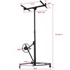 Drywall Lift Panel Hoist, 16Ft Sheetrock Jack Lift, 150 Lbs Load Capacity Drywall Lifter with Rolling Caster Wheels Construction Carrying Tool black - 2 of 4