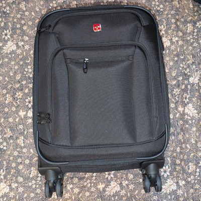 SWISSGEAR Zurich Softside Carry On Spinner Wheels Suitcase - Black