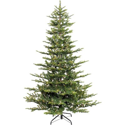 homfan 6.5 Ft Pre-Lit Slim Aspen Fir Artificial Christmas Tree  Metal Stand