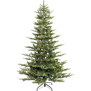 homfan 6.5 Ft Pre-Lit Slim Aspen Fir Artificial Christmas Tree  Metal Stand - 1 of 1