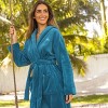 ADR Plush Fleece Women's Robe, Long Hooded Women's Bathrobe, Soft Cozy Women's Bath Robe & Plus Sizes - 4 of 4