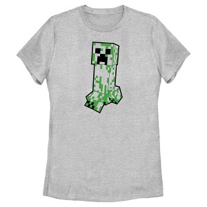 Women's Minecraft Creeper Creepin' Large T-Shirt - 1 of 4
