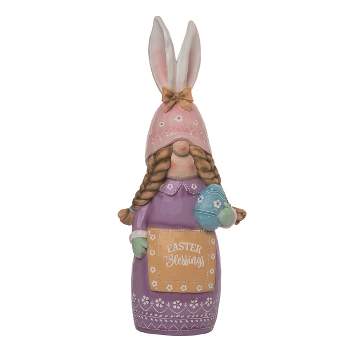 Transpac Resin 15.75" Multicolor Easter Cute Bunny Gnome Decor