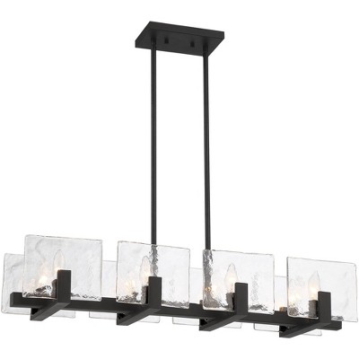 Possini Euro Design Possini Euro Kahai 32 1/4"W Black 8-Light Island Chandelier