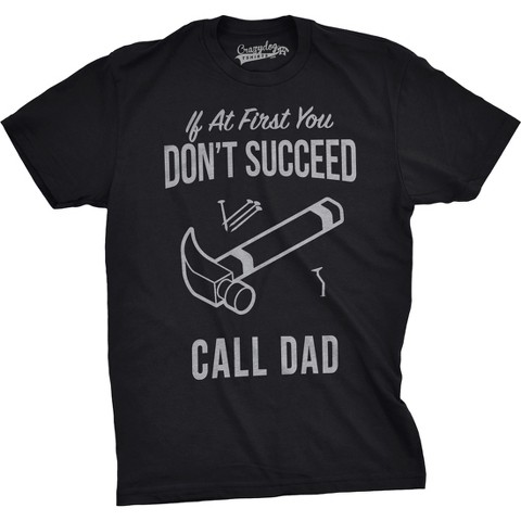 Мужские футболки Crazy Dog T-Shirts, Inc. Mens Don't Succeed Call Dad Funny Shirts for Dads Hilarious Fathers Day T shirt - Crazy Dog Men's T Shirt Gift for Dad Black XL