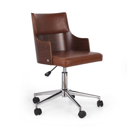 Rhine Mid-Century Modern Upholstered Swivel Office Chair - Christopher Knight Home - image 1 of 4