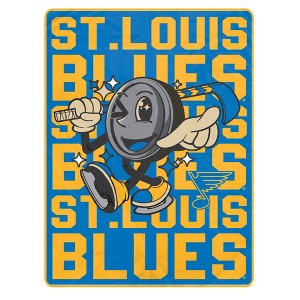 NHL St. Louis Blues 60"x80" Cartoon Puck Ultra Soft Blanket - 1 of 2