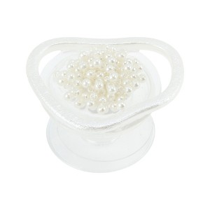 Unique Bargains Irregular Ring Beaded Strand Phone Grip Beige 1 Pc - 1 of 4