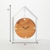 Sullivans Metal Framed House Desk Clock 13"H Brown - 4 of 4