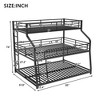 CAVINAS Full XL over Twin XL over Queen Bunk Bed Metal Triple Bed Frame with Guardrail for Bedroom - 3 of 4