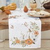 Saro Lifestyle Harvest Delight Pumpkin Table Runner, White, 16" x 72" - 3 of 3
