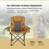 Arrowhead Outdoor Portable Folding Camping Quad Chair w/ 6-Can Cooler, Heavy-Duty Carrying Bag, Supports up to 450lbs (Workwear Tan) - 2 of 4