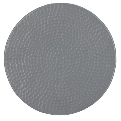 Astrid Small Hammered Gray Metal Stool