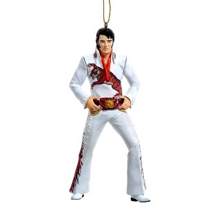 Kurt Adler Resin Christmas Ornament, Elvis Wearing Tiger Jumpsuit, 5.25in - 1 of 1