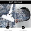 TackView Area Rug - Machine Washable Floral Carpet, Non-Slip Low Pile Rug for Living Room Bedroom Dining Room - 3 of 4