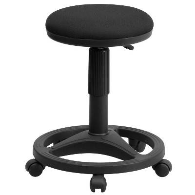 Flash Furniture Black Ergonomic Stool with Foot Ring