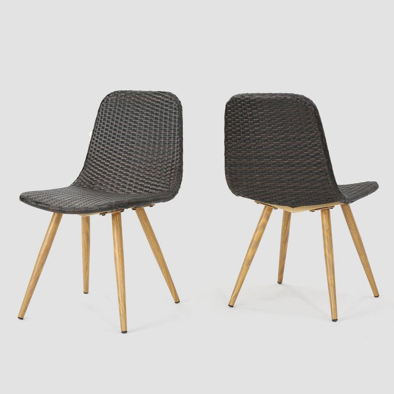 Gila 2pk Wicker Dining Chairs - Christopher Knight Home, 3 of 6