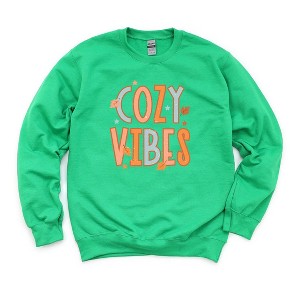 Simply Sage Market Women's Graphic Sweatshirt Cozy Vibes Distressed - 1 of 3