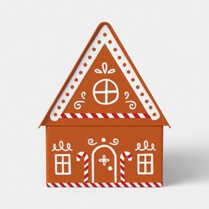 Christmas Gingerbread House Tin Gift Box - Wondershop™ - 1 of 4