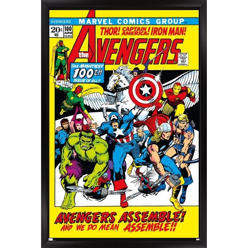Trends International Marvel Comics - Avengers #100 Framed Wall Poster Prints  : Target