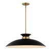 Nuvo Lighting Perkins 1 - Light Pendant in  Matte Black/Burnished Brass - 2 of 4
