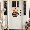 Attop 4 Seasons & 14 Icons Interchangeable Welcome Sign - Rustic Black Wooden Wreath Set for Front Door, All-Year Holiday Porch Decor - 2 of 4