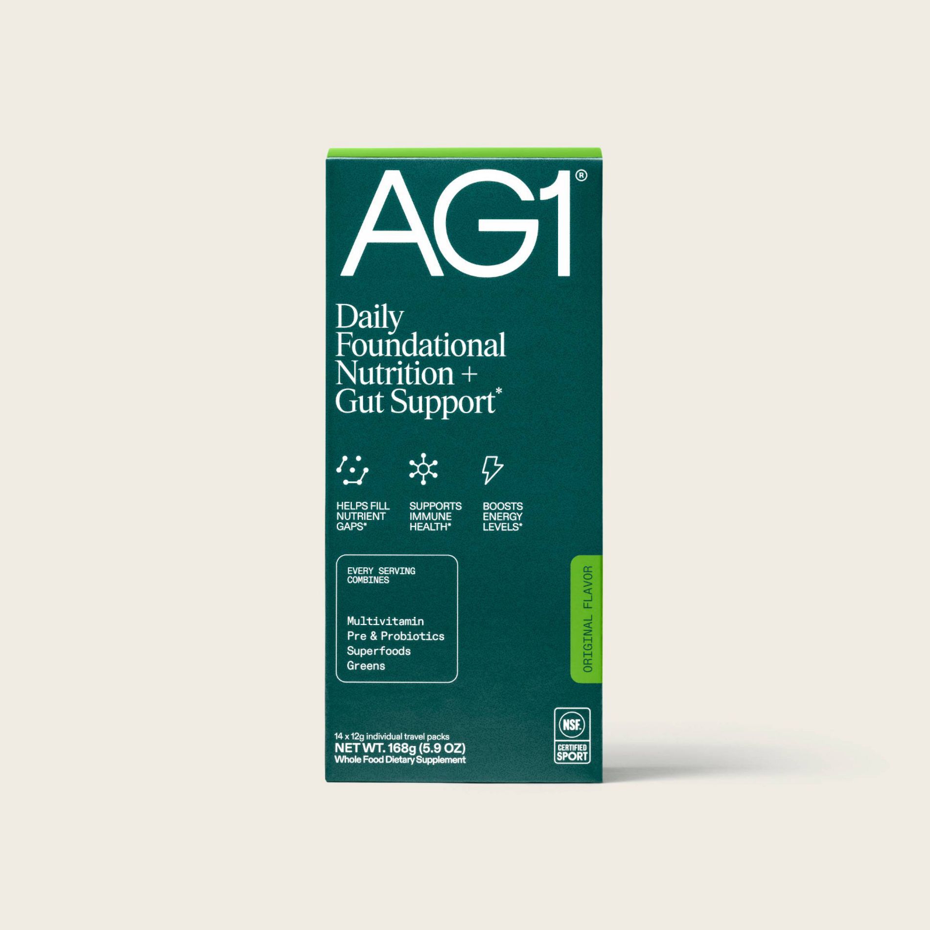 AG1 Daily Foundational Multivitamin Greens Powder - 14ct
