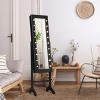 Costway Mirrored Jewelry Cabinet Organizer w/18 LED lights Black - 4 of 4