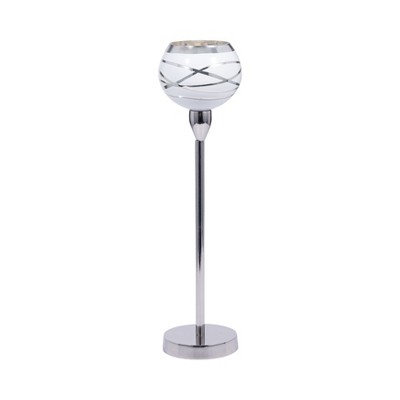 Elegant Candle Holders, Tall & Modern, Chrome Finish, Home Decor Accent, Ideal for Living Room & Celebrations