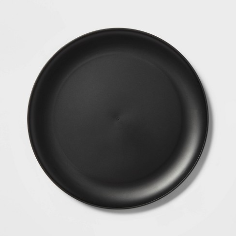 Black Round Microwave Safe Plate