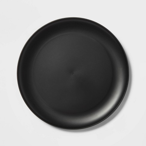 10.5 Plastic Dinner Plate Black - Room Essentials™