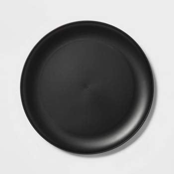10.5" Plastic Dinner Plate Black - Room Essentials™