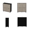 FUFU&GAGA Elegant Black and Wood Grain Shoe Cabinet for Spacious Organization - 4 of 4