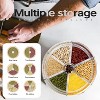 6 Grid Grain Dispenser 360掳 Rotating 25lb Large Food Dispenser, Airtight Storage Container White - 3 of 4