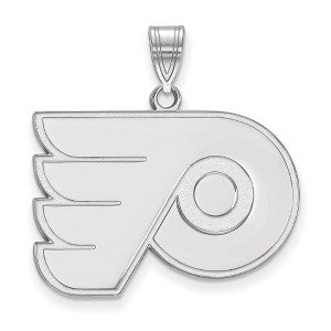 Black Bow Jewelry Sterling Silver Philadelphia Flyers NHL Large Pendant - 1 of 3