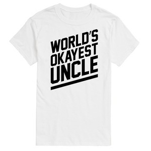 Men's - Instant Message - World's Okayest Uncle Short Sleeve Graphic T-Shirt - 1 of 4