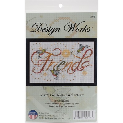 Design Works Counted Cross Stitch Kit 5"X7"-Friends Mini (14 Count)