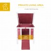 Akoasm Little Wooden Rabbit & Guinea Pig & Duck Hutch With Openable & Water-Resistant Roof-Red - 4 of 4