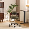 Karl Home | Ring-Shaped Wooden Back Office Chair With Foot Spikes And Wheels - 2 of 4