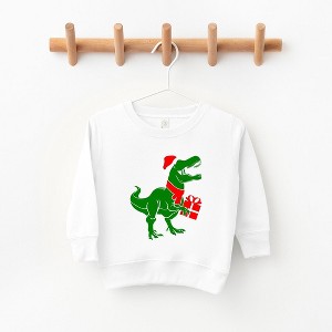 The Juniper Shop Dino Present Toddler Graphic Sweatshirt - 1 of 3