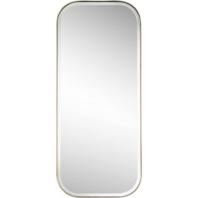 Possini Euro Design Possini Euro Brushed Gold 18" x 42" Rectangular Wall Mirror