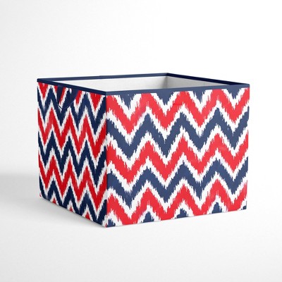 Bacati - MixNMatch Zigzag Blue/Red Storage Large Box