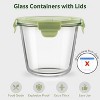 4-Pack 23oz Airtight Glass Meal Prep Containers with Lids, 3-Cup, Heat-Resistant - 2 of 4