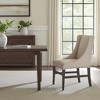 HomeRoots Cream and Brown Upholstered Linen And Solid Wood Dining Side Chair - 2 of 4