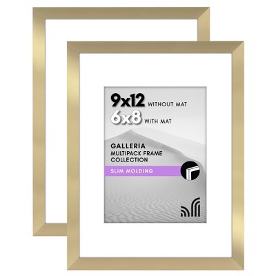 Americanflat 12x18 Poster Frame with Shatter-Resistant Glass - Use as 11x17 Frame with Mat or 12x18 Frame Without Mat - Hudson Collection - Silver