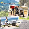 2-in-1 Pet Bike Trailer for Small Dogs, Road-Visibility Dog Stroller Bicycle Carrier, Weather-Strong Bike Wagon Trailer Sidecar Attachment - 4 of 4