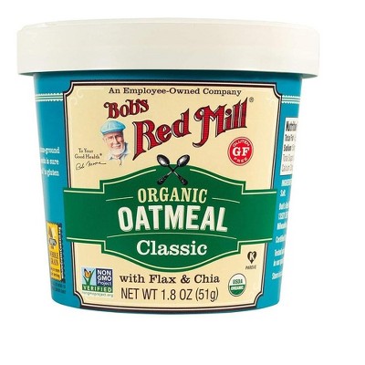 Bob's Red Mill Organic Gluten-Free Oatmeal Cup, Classic (1.8 Ounce, Pack of 24)